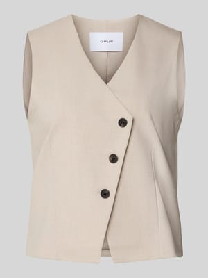 Weste mit asymmetrischer Knopfleiste Modell 'Warfa' Shop The Look MANNEQUINE