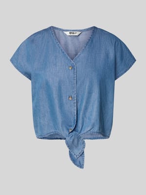 Regular fit jeansblouse met knoopdetail, model 'BEA'
 Shop The Look MANNEQUINE