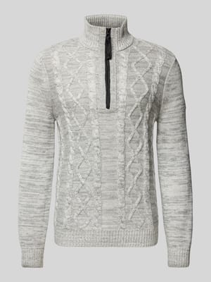 Gebreide pullover met ribboorden Shop The Look MANNEQUINE