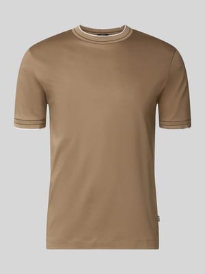 t-shirt o kroju slim fit z czystej bawełny model 'Tessler 195' Shop The Look MANNEQUINE