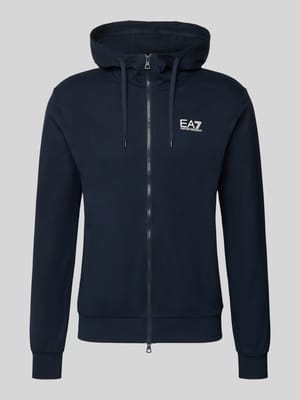 Slim Fit Sweatjacke mit Kapuze Shop The Look MANNEQUINE