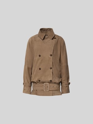 Jacke aus echtem Ziegenvelours Shop The Look MANNEQUINE