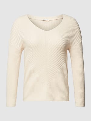 Sweter PLUS SIZE z dzianiny z fakturowanym wzorem Shop The Look MANNEQUINE