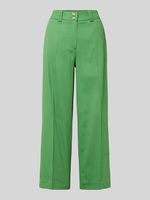 Wide Leg Hose aus Viskose-Mix mit Bügelfalten Shop The Look MANNEQUINE