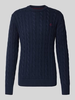 Slim fit gebreide pullover van puur katoen Shop The Look MANNEQUINE