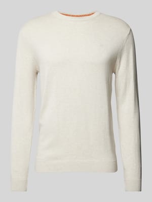 Strickpullover mit Label-Stitching Modell 'BASIC' Shop The Look MANNEQUINE