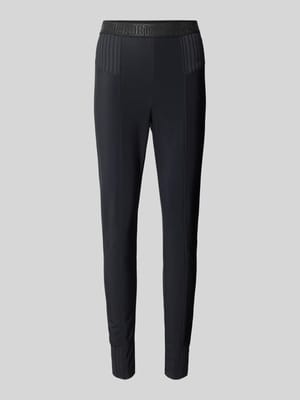 Slim fit stoffen broek met elastische band Shop The Look MANNEQUINE