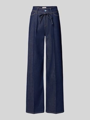 Wide leg jeans met strikceintuur Shop The Look MANNEQUINE