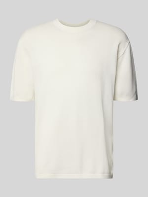 Gebreid shirt met structuurmotief, model 'Derico' Shop The Look MANNEQUINE