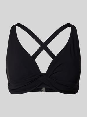 Bikini-Oberteil mit Knotendetail Modell 'SOLID' Shop The Look MANNEQUINE