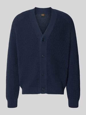 Regular Fit Strickjacke aus Baumwoll-Mix Modell 'Andemo' Shop The Look MANNEQUINE