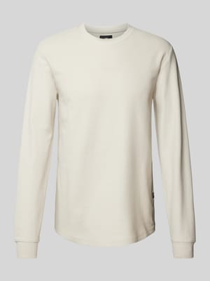 Longsleeve mit Sturkturmuster Shop The Look MANNEQUINE