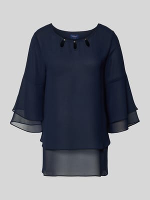 Regular Fit Blusenshirt aus fließendem Stoff Shop The Look MANNEQUINE