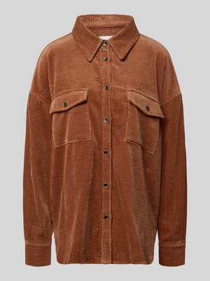 Relaxed fit overhemdblouse van corduroy, model 'PADOW' Shop The Look MANNEQUINE