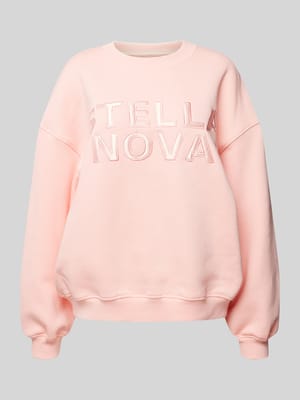 Sweatshirt met labelstitching Shop The Look MANNEQUINE