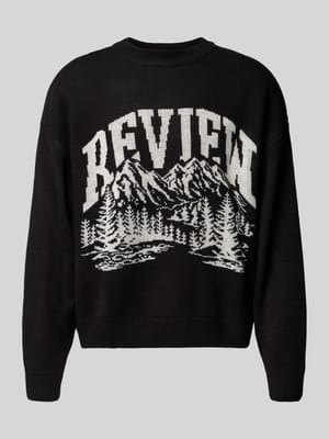 Gebreide pullover met opstaande kraag Shop The Look MANNEQUINE