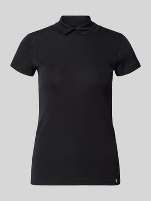 slim fit T-shirt met hoogsluitende polokraag Shop The Look MANNEQUINE