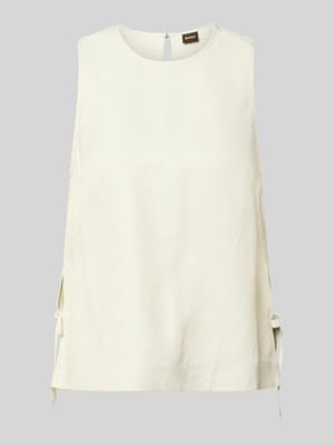 Relaxed Fit Blusentop aus Viskose-Leinen-Mix Modell 'C_BACOLINA' Shop The Look MANNEQUINE