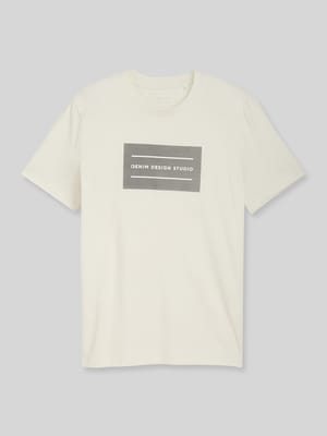 Regular Fit T-Shirt aus reiner Baumwolle Shop The Look MANNEQUINE