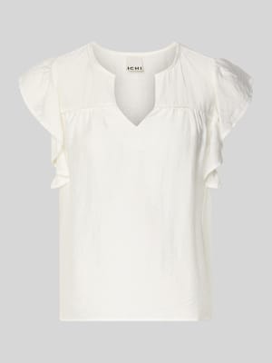 Blouse van viscosemix met ruches model 'HETTA' Shop The Look MANNEQUINE