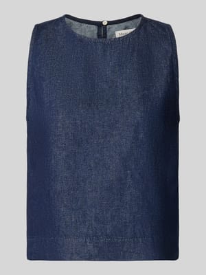 Bluzka z krótkim rękawem o kroju regular fit z mieszanki bawełny i lnu Shop The Look MANNEQUINE