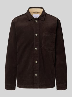 Modern fit overhemdjack met borstzak, model 'Superflex' Shop The Look MANNEQUINE