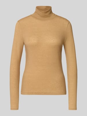 Bluzka z długim rękawem i prążkowaną stójka Shop The Look MANNEQUINE