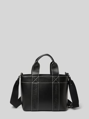 Schoudertas met labelstitching, model 'BECKY' Shop The Look MANNEQUINE