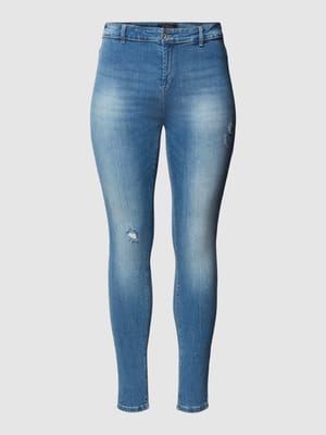 PLUS SIZE Skinny Fit Jeggings im Destroyed-Look Modell 'CARHUBA' Shop The Look MANNEQUINE