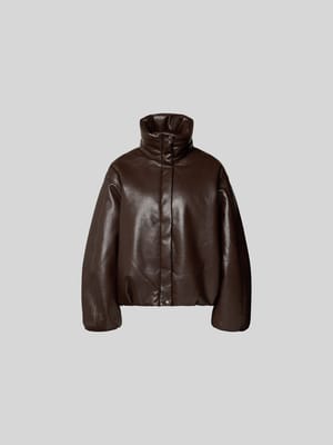 Oversized Jacke mit Leder-Anteil Shop The Look MANNEQUINE