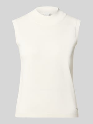 Stricktop aus Lyocell-Mix mit Stehkragen Shop The Look MANNEQUINE
