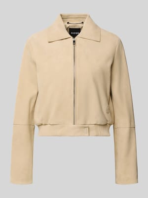 Regular Fit Lederjacke aus echtem Ziegenleder Modell 'SALENE' Shop The Look MANNEQUINE