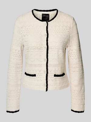 Kurtka z dzianiny z żywej wełny z ażurowym wzorem Shop The Look MANNEQUINE