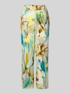 Stoffhose aus Viskose im Allover-Look Shop The Look MANNEQUINE