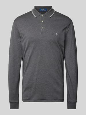 Slim Fit Poloshirt mit Logo-Stitching Shop The Look MANNEQUINE