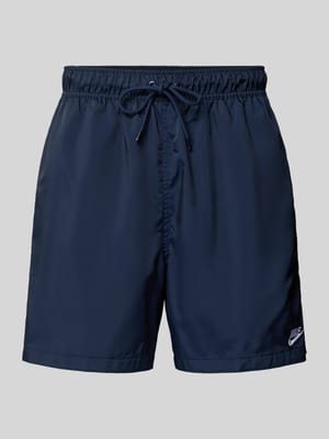 Shorts mit Label-Stitching und elastischem Bund Shop The Look MANNEQUINE