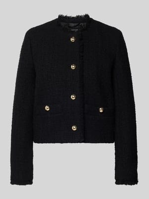 Slim Fit Kurzblazer aus Schurwoll-Mix Modell 'AGAMI' Shop The Look MANNEQUINE