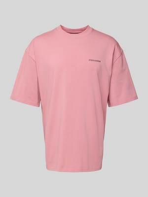 Oversized T-Shirt mit Label-Stitching Shop The Look MANNEQUINE