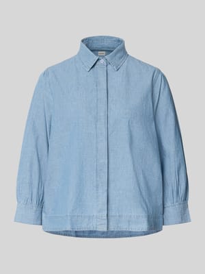 Bluzka z kołnierzykiem koszulowym i krytą listwą guzikową Shop The Look MANNEQUINE