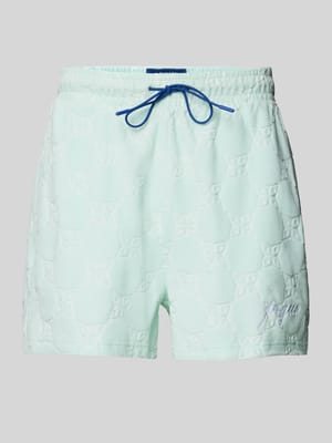 Shorts aus Frottee mit Label-Stitching Shop The Look MANNEQUINE