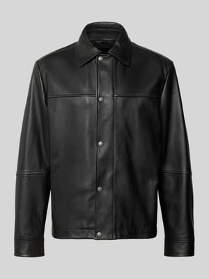 Regular Fit Lederjacke Modell 'JOBAN' Shop The Look MANNEQUINE