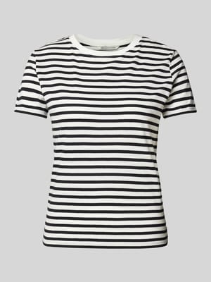 Boxy Fit T-Shirt mit Streifenmuster Shop The Look MANNEQUINE