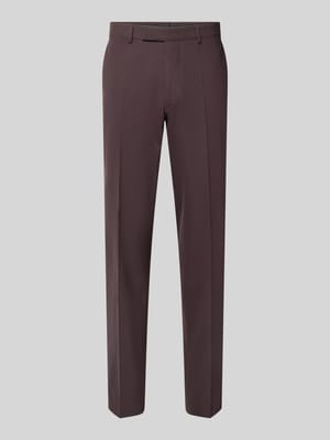 Spodnie o kroju straight fit z dodatkiem żywej wełny model 'Totti' Shop The Look MANNEQUINE