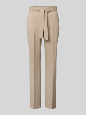 Spodnie do garnituru o kroju straight fit z dodatkiem wiskozy i tasiemką w talii Shop The Look MANNEQUINE