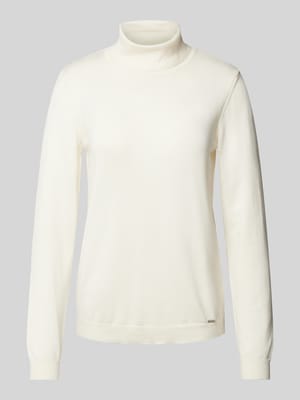 Rollkragenpullover mit Teilungsnähten Shop The Look MANNEQUINE