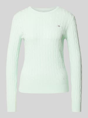 Strickpullover mit Label-Stitching Shop The Look MANNEQUINE