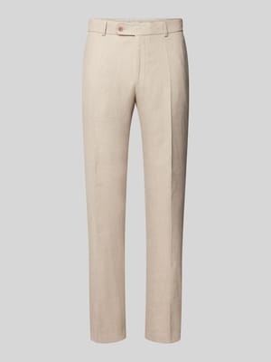 Slim Fit Leinenhose mit Bügelfalten Modell 'Shiver' Shop The Look MANNEQUINE