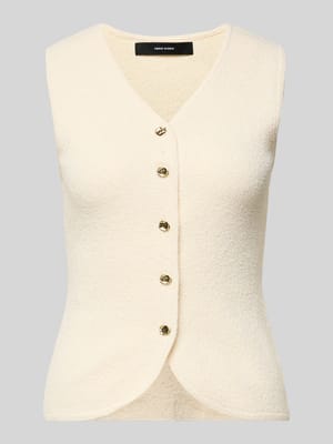 Slim Fit Weste mit Baumwoll-Anteil Modell 'SILVIA' Shop The Look MANNEQUINE