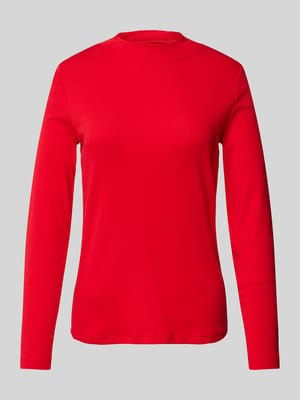 Regular Fit Langarmshirt aus reiner Baumwolle mit Turtleneck Shop The Look MANNEQUINE