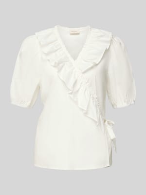 Wickelbluse mit Rüschen Modell 'Malay' Shop The Look MANNEQUINE